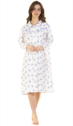 Sue Marks Wincey Meadow Long Sleeve Flannel Nightdress